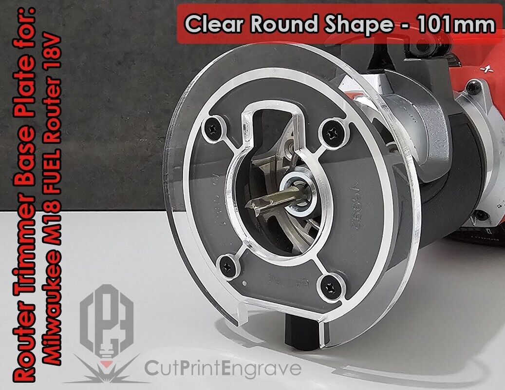 Round Shape Router Trimmer Replacement Base Plate For Milwaukee M18 FUEL 18V