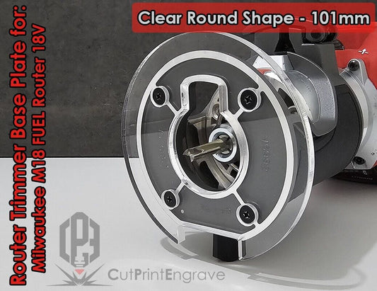 Round Shape Router Trimmer Replacement Base Plate For Milwaukee M18 FUEL 18V