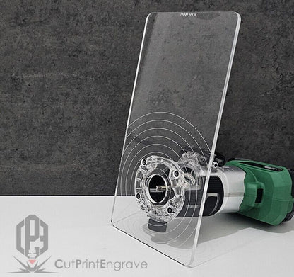Rectangular Router Trimmer Base Plate For HIKOKI, Metabo 18V Router - 290x145mm
