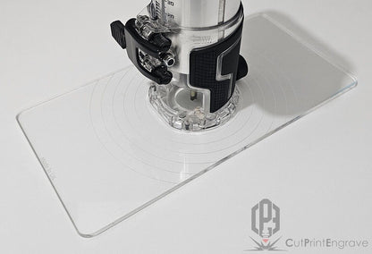 Rectangular Router Trimmer Base Plate For HIKOKI, Metabo 18V Router - 290x145mm