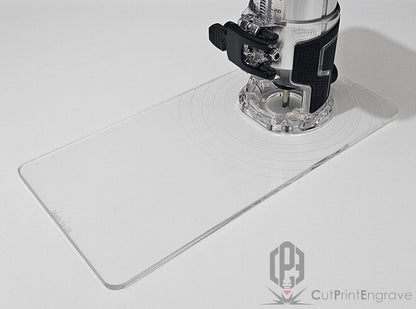 Rectangular Router Trimmer Base Plate For HIKOKI, Metabo 18V Router - 290x145mm