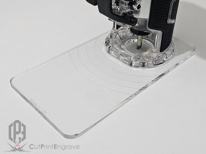 Rectangular Router Trimmer Base Plate For HIKOKI, Metabo 18V Router - 200x103mm
