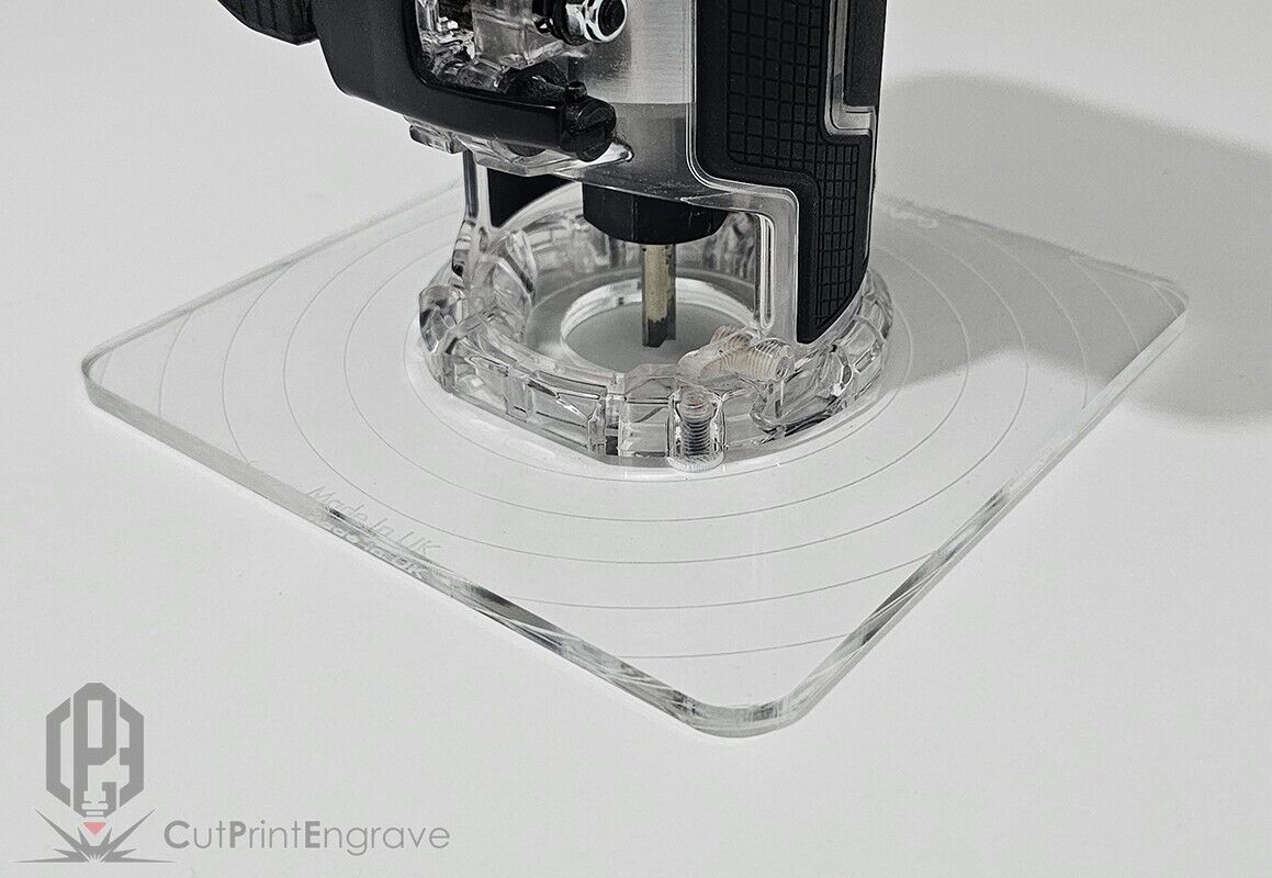 Rectangular Router Trimmer Base Plate For HIKOKI, Metabo 18V Router - 145x145mm