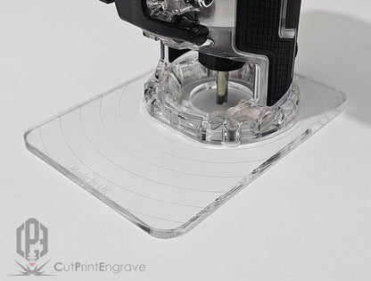 Rectangular Router Trimmer Base Plate For HIKOKI, Metabo 18V Router - 103x145mm
