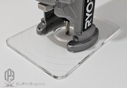 Rectangular Router Trimmer Base Plate For RYOBI ONE+ 18V P601 PCL4424 103x145mm