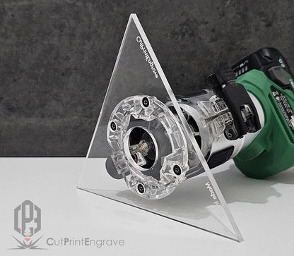 HIKOKI, Metabo 18V Compatible Triangular Pattern Router Replacement Base 7"-12"