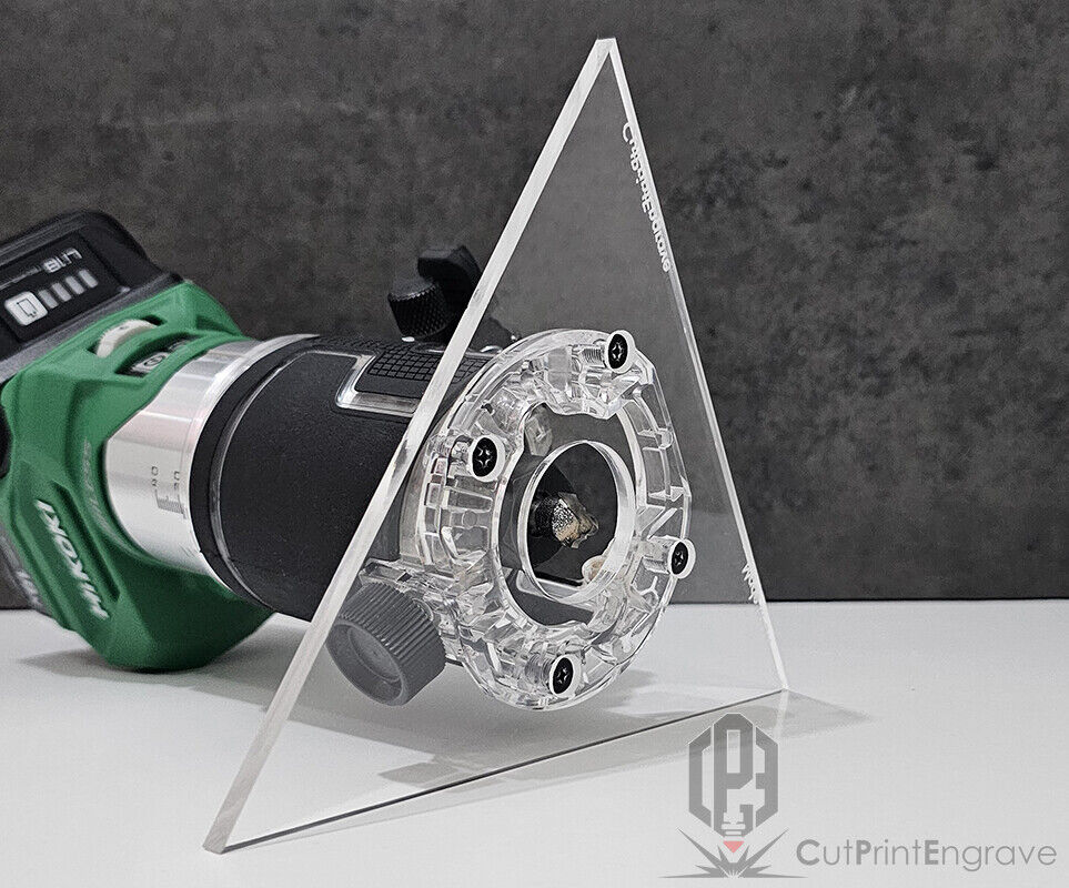 HIKOKI, Metabo 18V Compatible Triangular Pattern Router Replacement Base 7"-12"
