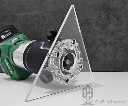HIKOKI, Metabo 18V Compatible Triangular Pattern Router Replacement Base 7"-12"