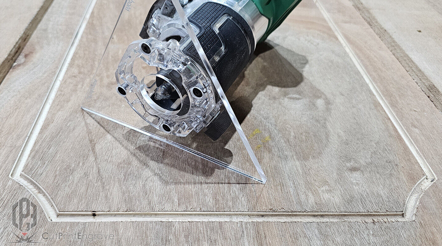 HIKOKI, Metabo 18V Compatible Triangular Pattern Router Replacement Base 7"-12"