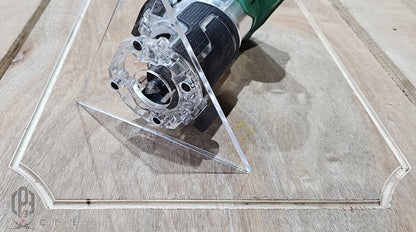 HIKOKI, Metabo 18V Compatible Triangular Pattern Router Replacement Base 7"-12"