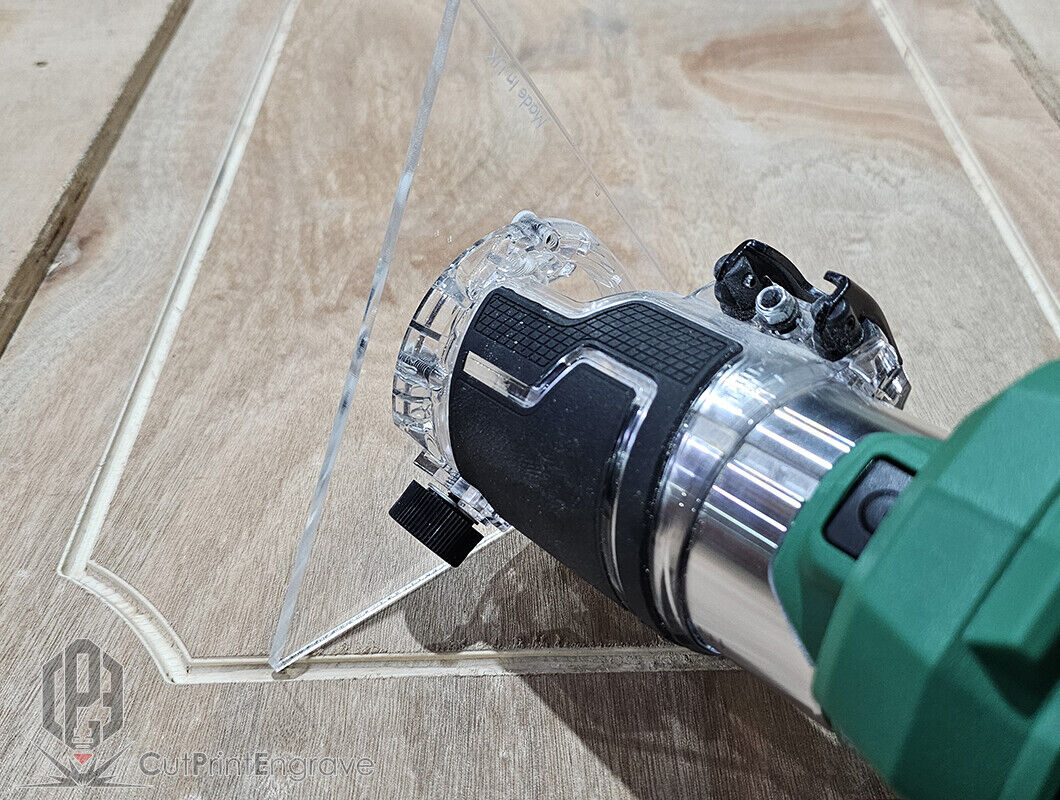 HIKOKI, Metabo 18V Compatible Triangular Pattern Router Replacement Base 7"-12"