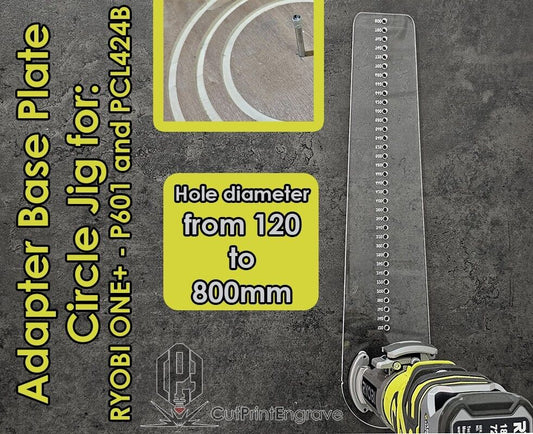 XLarge Circle Jig 4 RYOBI ONE+18V P601 PCL4424 Cordless Plunge Router Base Plate