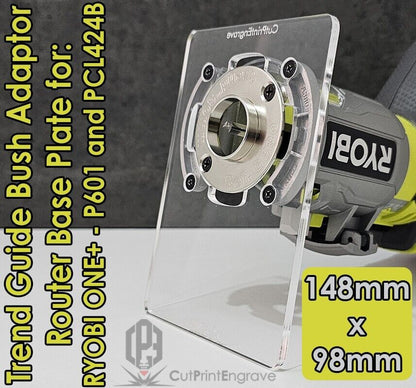 RYOBI ONE+ 18V P601 PCL4424B Trimmer Router Trend Guide Bush Adaptor Base Plate