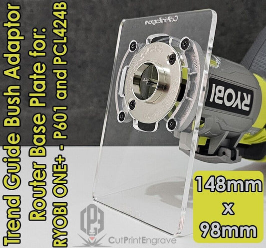 RYOBI ONE+ 18V P601 PCL4424B Trimmer Router Trend Guide Bush Adaptor Base Plate