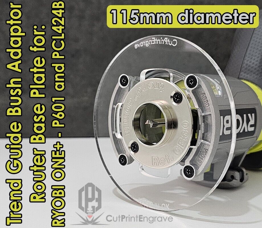 RYOBI ONE+ 18V P601 PCL4424B Trimmer Router Trend Guide Bush Adaptor Base Plate