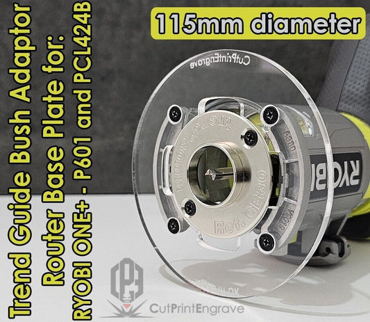 RYOBI ONE+ 18V P601 PCL4424B Trimmer Router Trend Guide Bush Adaptor Base Plate