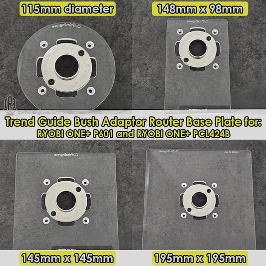RYOBI ONE+ 18V P601 PCL4424B Trimmer Router Trend Guide Bush Adaptor - 4 sizes