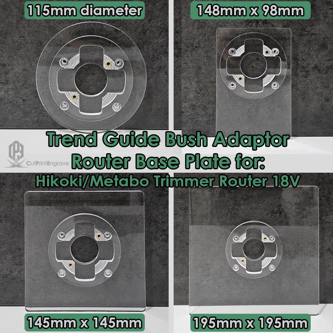 HIKOKI Matabo Router Trimmer Trend Guide Bush Adaptor Base Plate-4 sizes